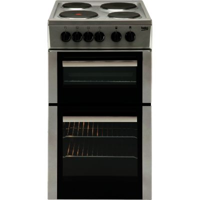 Beko BD533AS 50cm Twin Cavity Electric Cooker in Silver
